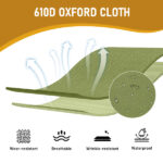 Same Code 67811012 RHB-03A Portable Folding Camping Cot with Carrying Bag Army Green - Image 3
