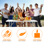 Replace 87607347 4ft Foldable Lift Patio Plastic Table White - Image 25