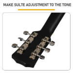 Matte Black 38-inch Acoustic Guitar with Picks, Strings, Capo, Case, Tuner, and Strap - Image 4