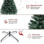 6FT Iron Leg White PVC 812 Branches Christmas Tree - Image 6