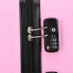 Vertical Striped 3-in-1 Luggage Set with Handle ABS Trolley Case with Swivel Wheels Aluminum Alloy Trolley Suitcase 20in 24in 28in Pink - Image 9