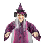 11.8ft Life Size Hanging Witch Talking Halloween Hanging Decoration - Image 16