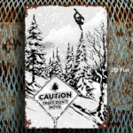 CIFbuy 1pc 2D Flat Metal Sign Freeride Snowboard Plaque, Sturdy Metal Wall Art For Bars Bedrooms Restaurants Kitchens Home Decor, 8x12 TikTok, TikTok, Self-pickup Logiopics - Image 3