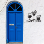 CIFbuy Vintage Distressed Black iron Happy Hour Wall Plaque Home Bar Man Cave Decor Unique Gift (TikTok, temu pick-up service) - Image 8