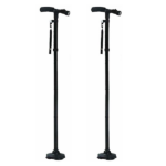 2 Pack 5-Levels Adjustable Height Walking Stick Portable Foldable Cane Travel Camping Hiking Walking Cane w/LED Light (US Logistics For USPS/DHL/Fedex/UPS. No designated logistics accepted TK/TMEU only For self-pickup - Image 5