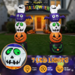 Replace 5233203 8.2 FT Cute Halloween Inflatables Pumpkin Archway Outdoor Decoration, Giant Blow up Yard Arch Decorations with Built-in LED Lights for Holiday Party Front Yard Lawn Garden Decor - Image 12