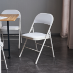 Same Code 71155989 6pcs Elegant Foldable Iron & PVC Chairs for Convention & Exhibition White - Image 42