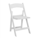 Replacement 15868578 4 Pack Folding Chairs, Resin Chairs with Padded Seat, Comfortable Event Chairs Indoor Outdoor for Home Event Party Picnic School Wedding, White - Image 12