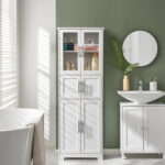 71" Gray Freestanding Kitchen Pantry Cabinet – Modern Tall Hutch with Wide Countertop and Custom Adjustable Shelves - Image 9