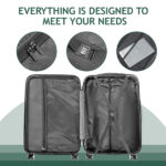 Curved Vertical Stripe 4-in-1 Trolley Case - Retro Green - Image 5