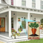 CIFbuy Vintage Carrot GO VEGAN Metal Wall Sign, Rustic Distressed Iron Decor, 8x12 Inch Handcrafted Antique Look, 2D Flat Slogan Plaque TikTok, TikTok, aque Self-pickup Logiopics - Image 4
