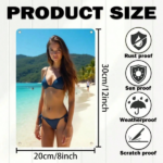 CIFbuy Funny Bikini Girl Metal Wall Sign, Vintage Pin Up Retro Bar Decor, Durable 2D Printed Tin Art, Novelty Home Room Gift For Women TikTok, TikTok, urable Self-pickup Logiopics - Image 8