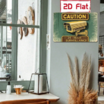 CIFbuy Caution 24-Hour Surveillance Camera Metal Sign, Weatherproof Rustproof" UV Resistant 2D Flat Unframed Security Warning Plaque, 2D Flat Unframed Security Warning Plaque, 7. ikTok, ikTok, t Self-pickup Logiopics - Image 7
