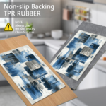 Three-piece kitchen rug set, non-slip and washable, abstract pattern kitchen hallway rug, soft and comfortable, suitable for sinks, floors, entrances, hallways and bathrooms. - Image 6