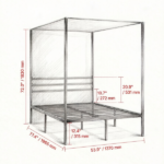 Canopy Bed Frame Only bed frame - Image 3