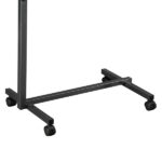Multifunctional Adjustable Bedside Table MDF/Iron/4 Wheels With Brake, Dark Wood Grain Color - Image 18