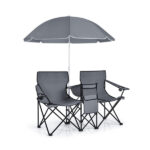 Outdoor camping chair with umbrella