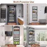 6-Tier Over the Door Pantry Organizer, Large Metal Door Spice Rack, Hanging Heavy-Duty Pantry Door Storage Shelf 10LBS Loading Easy Install Behind Door Storagefor Kitchen and Bathroom, Black - Image 3