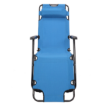 Same Code 75407956 Folding Chaise Lounge Chair for Outdoor, 2-in-1 Portable Tanning Chair with Pillow, Adjustable Recliner Chair for Beach Camping Pool, Blue - Image 2