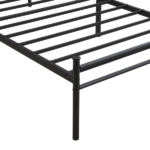 Twin XL Size metal bedframe,Headboard with wood panel decoration,black - Image 4