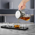 Heat-resistant glass teapot, magnetic switch, Gunmetal Black 800mL - Image 7