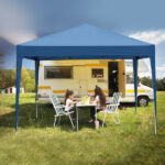 3 x 3m Two Doors & Two Windows Practical Waterproof Right-Angle Folding Tent Blue - Image 22