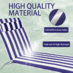 Outdoor Chaise Lounge Cushion, 72 in. x 21 in. x 3 in. Waterproof Fade-Resistant Patio Chair Pad for Pool Beach - Image 6
