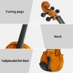 Do Not Sell on AmazonFull Size 4/4 Violin Set for Adults Beginners Students with Hard Case,Violin Bow,Shoulder Rest,Rosin,Extra Strings and Sordine - Image 7