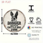 CIFbuy 1pc 2D Flat Round Sign Australian Cattle Dog Vintage Metal Plaque, "" 2D Flat Round Sign Australian Cattle Dog Vintage Metal Plaque, Round Sign Australian Cattle Dog Vintage Metal Plaque, TikTok, Temu Self-pickup Logiquics - Image 3