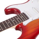 Rosewood Fingerboard Electric Guitar Sunset Red - Image 17