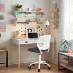 Desk Chair with Height Adjustable, 360° Swivel, Study Chair for Teen & Kids, Grey (Shipment from Walmart)