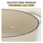 Cast iron 6QT cooking pot - ceramic white - comes with two silicone gloves - Enamel pot - Image 8