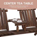 Wood Patio Chair Bench with Center Coffee Table/Garden chairs/courtyard chairs ( Amazon Shipping) Prohibited by WalMart - Image 6