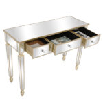Three Drawers Mirror Table Dressing Table Console Table - Image 9