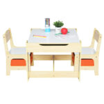 Children's Wooden Table And Chair Set With Two Storage Bags (One Table And Two Chairs) - Image 26
