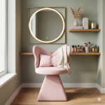Vanity Chair with Butterfly Back,Swivel Accent Chair Dining Chairs,Makeup Stool for Bedroom Dressing Table,Suitable for Living Room,Dining Room,Study,Recreational Areas (PINK) - Image 10