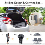 Outdoor camping chair with umbrella - Image 7