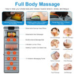 Vibration Massage Mat (Full Body) + Neck Kneading Massager - 20 Nodes, 3 Massage Modes/Speeds, 9 Vibration Settings, 3-Level Lumbar Heat, Inflatable Waist Pillow - Perfect Gift for Family - Image 2
