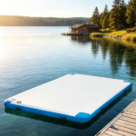 10 X 7ft Large Inflatable Floating Dock Mat Raft Island with Air Pump And Backpack for Pool Beach Ocean White - Image 5