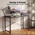 Computer Desk 31 Inch, Modern Writing Desk for Home Office with Storage Bag & Hook, Small Office Desk for Small Spaces(Shipment from Walmart) - Image 3