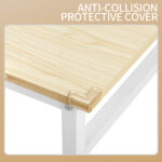 Oak-colored SG001FD P2 particleboard + iron pipe 160cm cut-out computer desk with non-woven fabric storage - Image 6