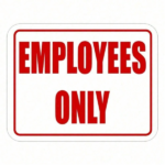 CIFbuy Employees Only Self Adhesive Metal Door Sign Office Business Warning Wall Decor(TikTok, temu pick-up service) - Image 3