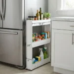 3-Tier Rolling Cart for Kitchens and Laundry Rooms (White) - Image 5