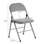 Same code 52529768 4pcs Elegant Foldable Iron & PVC Chairs for Convention & Exhibition Gray - Image 16