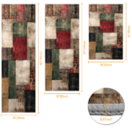 Three-piece kitchen rug set, non-slip and washable, abstract pattern kitchen hallway rug, soft and comfortable, suitable for sinks, floors, entrances, hallways and bathrooms. - Image 5
