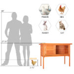 36" Single Deck Waterproof Wooden Chicken Coop Hen House Pet Animal Poultry Cage Rabbit Hutch Natura - Image 2