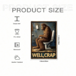 CIFbuy Vintage Sasquatch Metal Tin Sign Funny Well Crap, Quote Retro Wall Art 8x12in Humorous, Bathroom Decor 2D Flat Unframed Plaque ikTok, ikTok, s Self-uockup Logiopue - Image 2