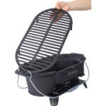 Oval Cast Iron Grill Outdoor, Portable Charcoal Grill and Tabletop Cast Iron Skillet - 100% Cast Iron, Enameled, Durable, Small Charcoal Grill, Camping Stove, Hibachi Grill -Does not support self pick - Image 3