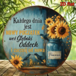 CIFbuy Vintage Polish Language Aluminum Sign 8x8 Inch Round, New Beginnings Life Motto Decorative Plaque, 2D Flat Metal Wall Art For Li TikTok, TikTok, Life Self-pickup Logiopics - Image 4