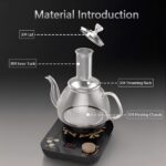 Professional multi-functional glass teapot | 800ml fast heating, cooking and brewing integrated electric kettle with stainless steel filter(UPS/FEDEX/UniUni/GOFO logistics delivery support self-pickup - Image 11